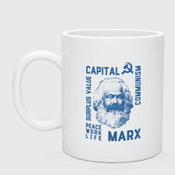 Кружка керамическая Marx: Capital, цвет: белый