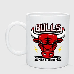 Кружка керамическая Chicago Bulls est. 1966, цвет: белый
