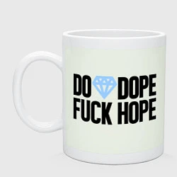 Кружка керамическая Do Dope Fuck Hope, цвет: фосфор