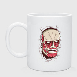 Кружка керамическая Colossal Titan, цвет: белый