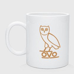 Кружка керамическая OVO Owl, цвет: белый