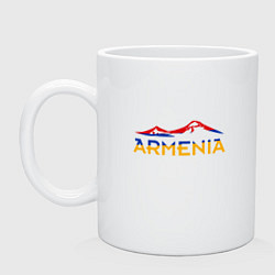 Кружка керамическая Армения, цвет: белый