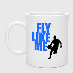 Кружка керамическая Fly like me, цвет: белый