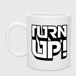 Кружка керамическая Turn UP!, цвет: белый