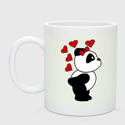 Кружка керамическая Поцелуй панды: для нее, цвет: фосфор