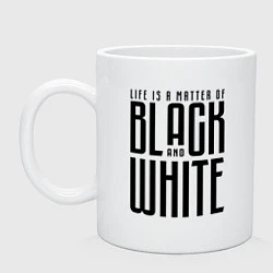 Кружка керамическая Juventus: Black & White, цвет: белый