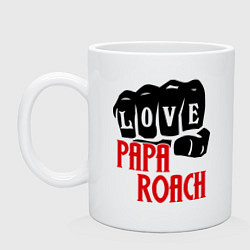 Кружка керамическая Love Papa Roach цвета белый — фото 1