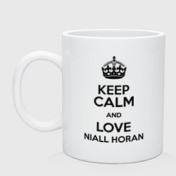 Кружка керамическая Keep Calm & Love Niall Horan, цвет: белый