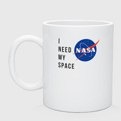 Кружка керамическая Nasa i need my space, цвет: белый