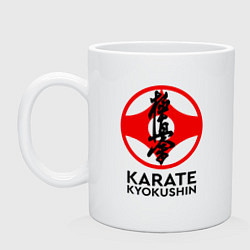 Кружка керамическая Karate Kyokushin, цвет: белый
