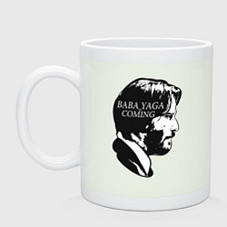 Кружка керамическая Baba Yaga is Coming, цвет: фосфор