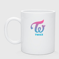 Кружка керамическая Twice, цвет: белый