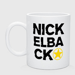 Кружка керамическая Nickelback Star, цвет: белый