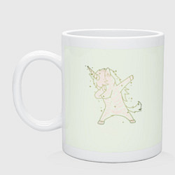 Кружка керамическая Dabbing Unicorn, цвет: фосфор