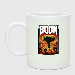 Кружка керамическая DOOM BOOM, цвет: фосфор