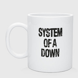 Кружка керамическая System of a down, цвет: белый