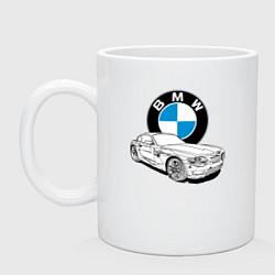 Кружка керамическая BMW, цвет: белый