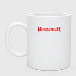 Кружка керамическая Megadeth, цвет: белый