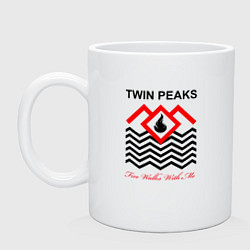 Кружка керамическая Twin Peaks, цвет: белый