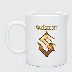 Кружка керамическая SABATON, цвет: белый