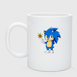 Кружка керамическая Baby Sonic, цвет: белый