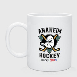 Кружка керамическая ANAHEIM DUCKS, цвет: белый