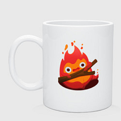 Кружка керамическая Calcifer, цвет: белый