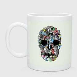 Кружка керамическая Tosh Cool skull, цвет: фосфор