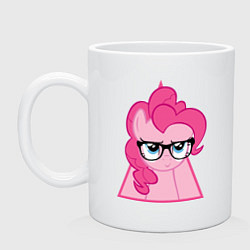 Кружка керамическая Pinky Pie hipster, цвет: белый