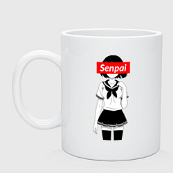 Кружка керамическая Senpai, цвет: белый