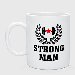 Кружка керамическая Strong man, цвет: белый