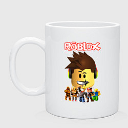 Кружка керамическая ROBLOX, цвет: белый