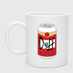 Кружка керамическая Duff Beer, цвет: белый