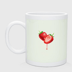 Кружка керамическая Strawberry, цвет: фосфор