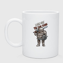 Кружка керамическая Dark Souls - Siegward, цвет: белый