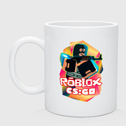 Кружка керамическая CS:GO Roblox, цвет: белый