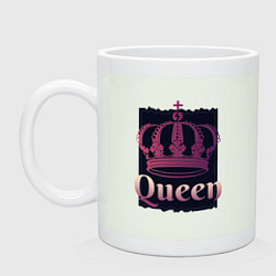 Кружка керамическая Queen Королева и корона, цвет: фосфор
