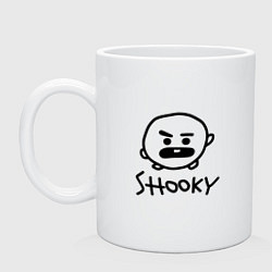 Кружка керамическая SHOOKY BTS, цвет: белый