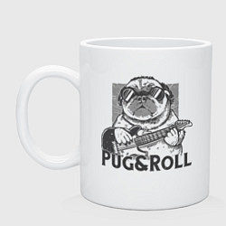 Кружка керамическая Pug & Roll, цвет: белый