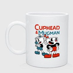 Кружка керамическая Cuphead & Mugman, цвет: белый