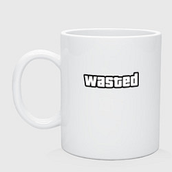 Кружка керамическая WASTED, цвет: белый