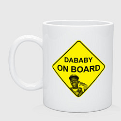 Кружка керамическая DaBaby on Board, цвет: белый