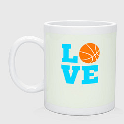 Кружка керамическая Love basketball, цвет: фосфор