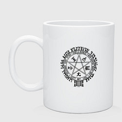 Кружка керамическая Hellsing Pentagram, цвет: белый