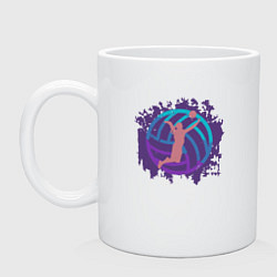 Кружка керамическая Violet Volleyball, цвет: белый