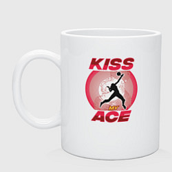 Кружка керамическая Kiss Ace, цвет: белый