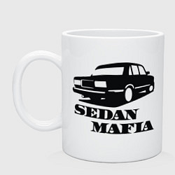 Кружка керамическая SEDAN MAFIA, цвет: белый