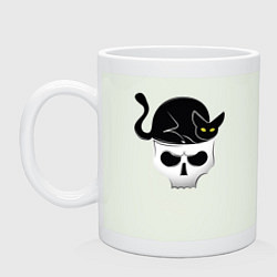 Кружка керамическая Skull Cat, цвет: фосфор