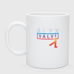 Кружка керамическая ALEX LOGO АЛЕКС VALVE Z, цвет: белый