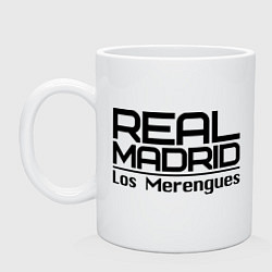 Кружка керамическая Real Madrid: Los Merengues, цвет: белый